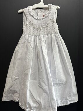 Mom and Me Classic White Smocked Girls' Dress